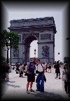Nojan and Mixaili in front of the Arc de Triumph
