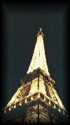 Flood lights on the Tower.  How Beautiful!