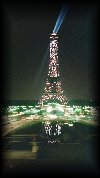 The Eiffel Tower across the reflecting pools